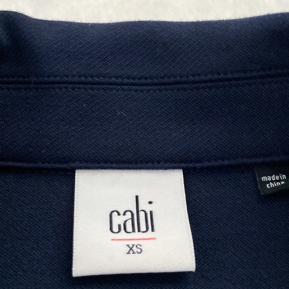 CAbi In The Band Military Navy Blue Ponte Blazer Jacket Style 3375 Size XS - Picture 7 of 8